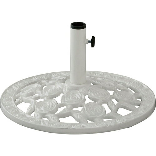 タカショー（Takasho）　日よけ用品　パラソルベース　ホワイト　ローズ　L　【品番：PAB-21LRW】□