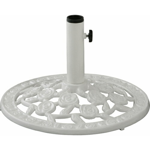 タカショー（Takasho）　日よけ用品　パラソルベース　ホワイト　ローズ　S　【品番：PAB-21SRW】□