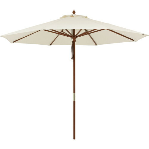 【別途送料あり】タカショー（Takasho）　日よけ用品　ウッドパラソル　ベージュ　2．7m　【品番：PAS-..