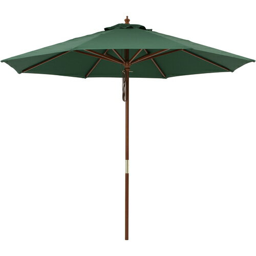 【別途送料あり】タカショー（Takasho）　日よけ用品　ウッドパラソル　グリーン　2．7m　【品番：PAS-..