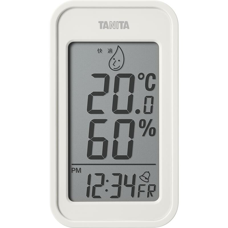 タニタ デジタル温湿度計 アイボリー 【品番:TT-589-IV】