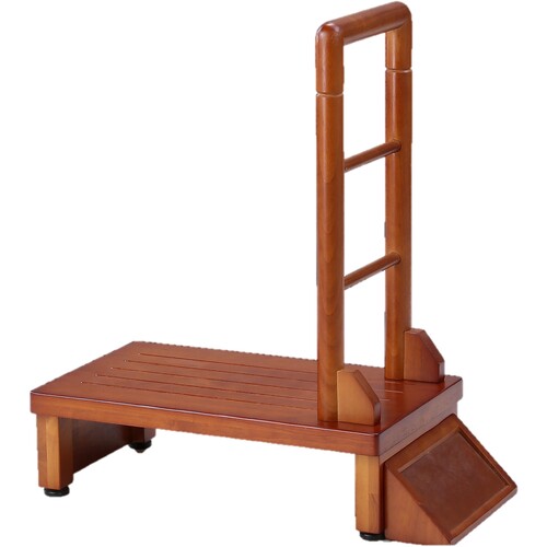 谷村実業　TASSCOM　手すり付き玄関台　60cm　ブラウン　【品番：TAN-889-60BR】