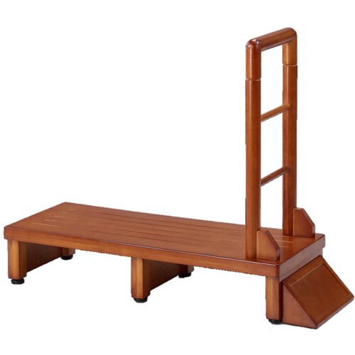 谷村実業　TASSCOM　手すり付き玄関台　90cm　ブラウン　【品番：TAN-889-90BR】