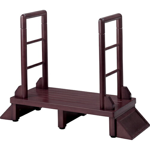 谷村実業　TASSCOM　両手すり付き玄関台　ダークブラウン　【品番：TAN-889-R80DBR】