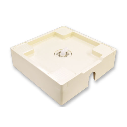 テクノテック 床上配管対応防水パン（専用排水トラップ付） アイボリーホワイト 【品番：TPU640-W1-FN】