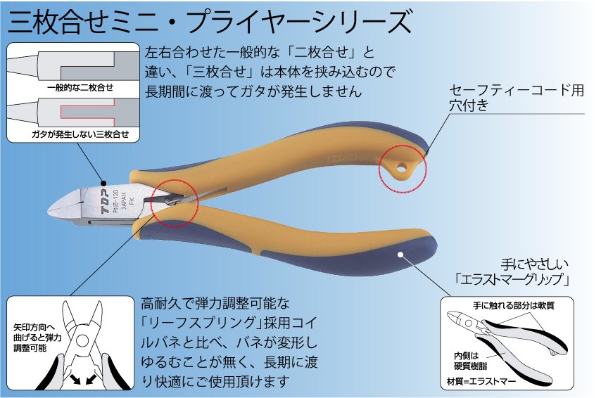 トップ工業　三枚合せラジオペンチ　【品番：RA3-150】
