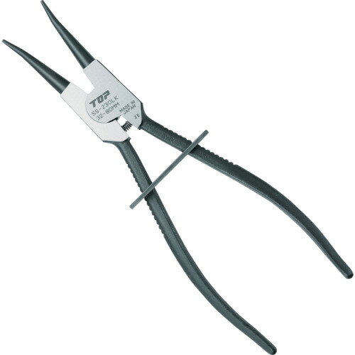 トップ工業　TOP　ロック式スナップリングプライヤ軸用　ロック式スナップリングプライヤ　軸用直爪　230mm　使用範囲32〜80mm　【品番：SS-230LK】
