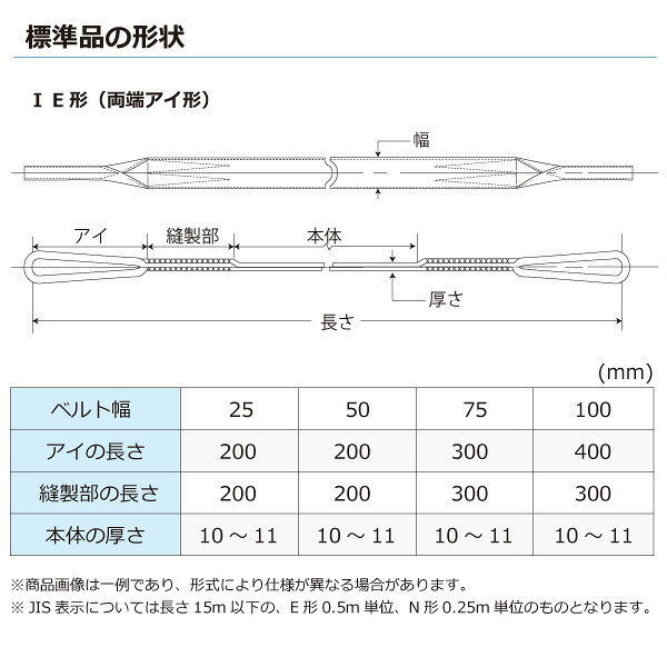 住設プロ 楽天市場店の★東レインターナショナル　ケミカルスリング C1E 両端アイ形 1.6ton 幅75mm 長さ4m　【品番：C1E 75×4.0】｜アングル2