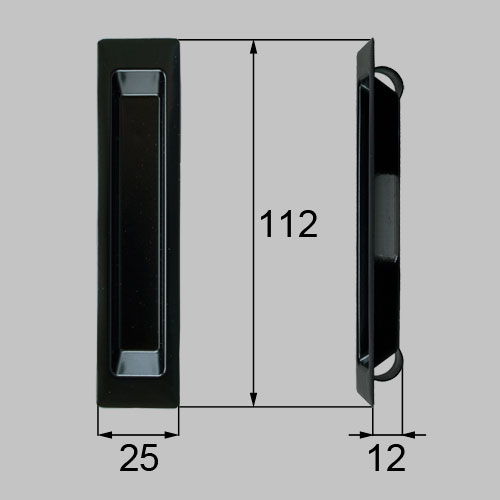 【メール便対応】LIXIL（トステム）　引手（アルミ）　ブラック　【品番：CPJT252】
