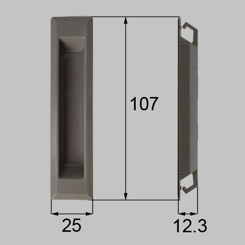 【メール便対応】LIXIL（トステム）　引手（樹脂）　グレー　【品番：PNAK738C】