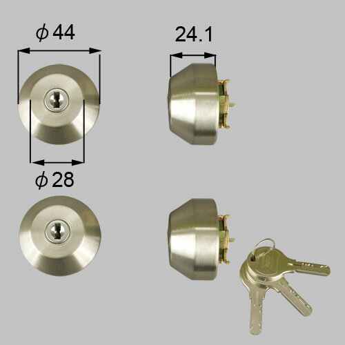 LIXIL（トステム）　ドア錠セット（ユーシン WNシリン