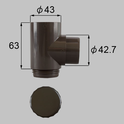 LIXIL（トステム）　ドレンエルボφ40用　オータムブラウン　【品番：G-Y513-PCEA】◯