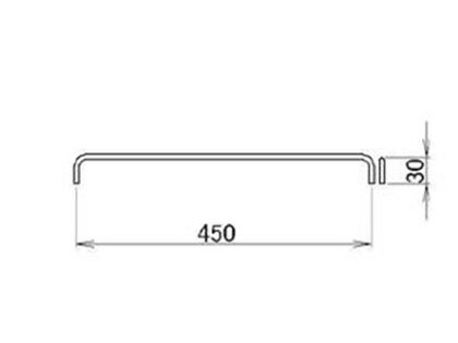 LIXIL（トステム）　ティッシュガードバーH30W450　【品番：QRE206W450】