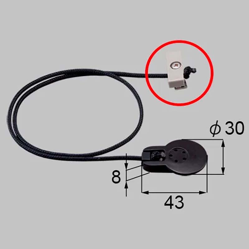 【メール便対応】LIXIL（トステム） 手動シャッター用操作つまみ グレー 【品番：HACK607】