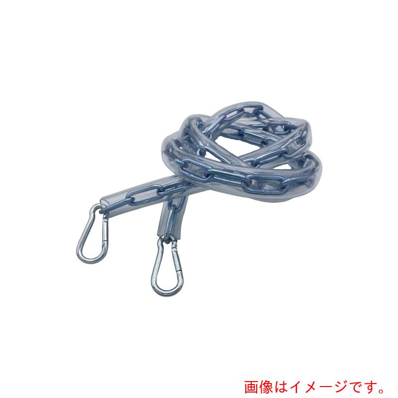 特長 ●溶接チェーンは切断済み、両側にフックと保護チューブを取り付けています。 ●スチール製ですが、ユニクロ鍍金を施しており防錆性・耐候性に優れています。 用途 ●転倒防止、進入禁止、境界用の仕切りに。 仕様 ●全長(m)：5 ●線径d(mm)：3 ●内長P(mm)：21 ●内幅W(mm)：5 ●使用荷重(kN)：0.196 材質 ●スチール：ユニクロメッキ 質量・質量単位 ●1152.12g セット内容・付属品 ●AKフック×2個 ●保護チューブ×1本 【メーカー名】（株）東京パーツセンター 【メーカー品番】WUAT3-5