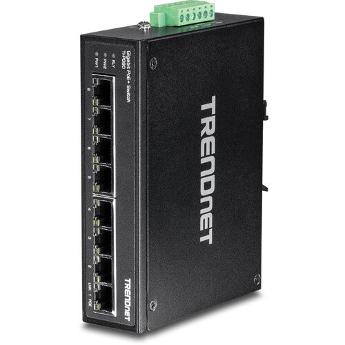 TRENDnet　PoEスイッチングハブ　産業用　ギガビット　8ポート　