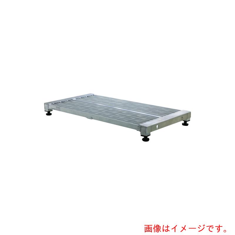 トラスコ中山（TRUSCO）　TRUSCO　低床式アルミ製ステップ　グレーチング仕様　600X600XH90〜120　【品..