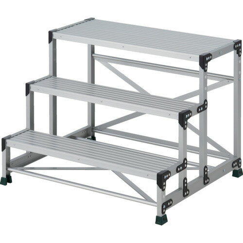 【別途送料あり】トラスコ中山（TRUSCO）　TRUSCO　作業用踏台　3段　　ステップ奥行200　高さ0．75m　..