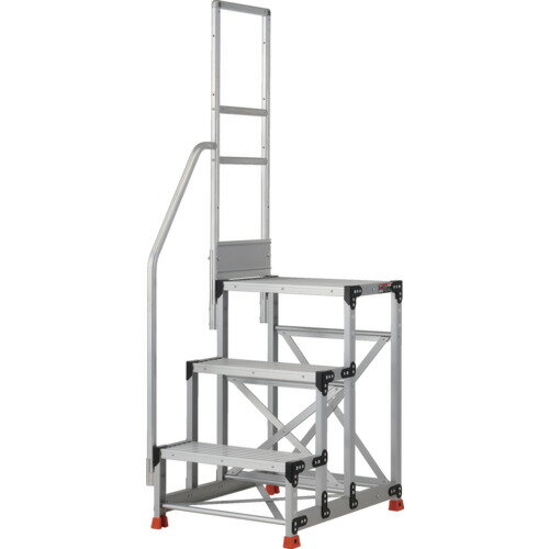 トラスコ中山（TRUSCO）　TRUSCO　アルミ製作業用踏台　3段　高さ0．9m　天板寸法600×400　段高300mm　..