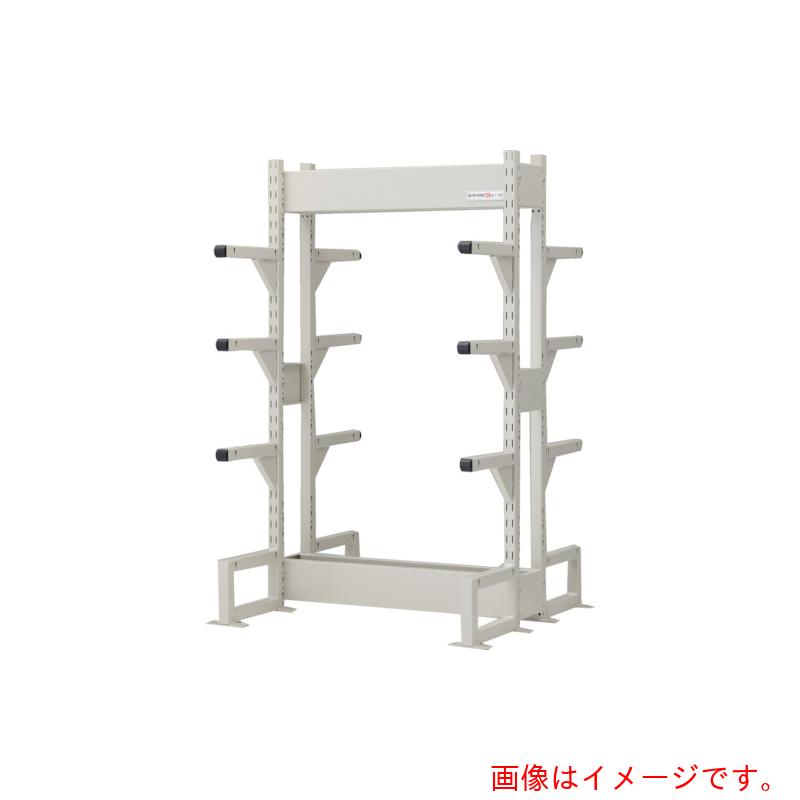 【別途送料あり】トラスコ中山（TRUSCO）　TRUSCO　ボルトレス長尺保管棚M3　複式基本1800X300XH2400　4段　【品番：VRM38634W】