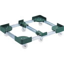 トラスコ中山(TRUSCO) 伸縮式コンテナ台車 内寸600-700×600-700 スチール製 【品番:FCD6-6060】(4)