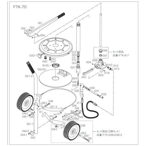 トラスコ中山（TRUSCO）　ハンドルブリケーター FTK-70用 下ハンドル　【品番：FTK-02