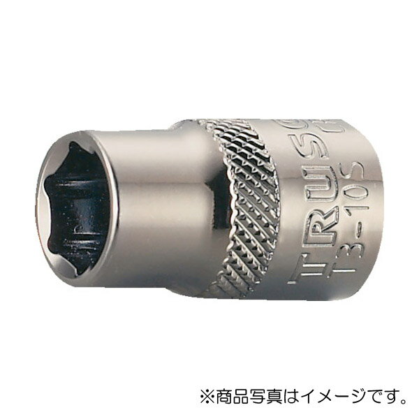 【特長】 ●スタンダードタイプです。 ●ノンクロムメッキ処理で、環境に優しいです。 ●接触面が大きく強い応力を掛けてもボルトナットを傷めにくくなっています。 ●対辺寸法（mm）： 9 ●差込角（mm）： 9.5 ●全長（mm）： 28 ●表面処理： ノンクロムメッキ ●材質： クロムバナジウム鋼（Cr-V） ●質量： 22g 【メーカー名】トラスコ中山（株） 【メーカー品番】T3-09S