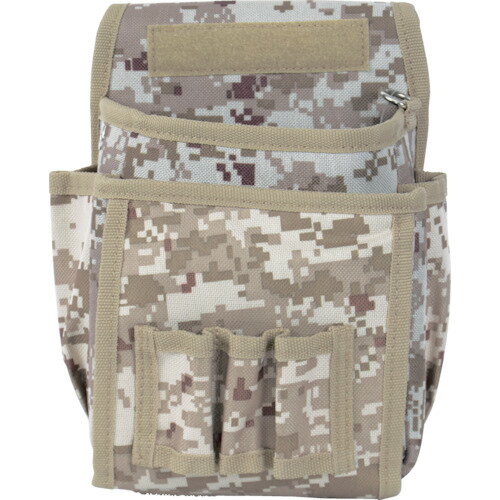 トラスコ中山（TRUSCO）　デジタルデザート迷彩 腰袋 2段フタ・ドライバー差し3個付き　【品番：TCM-W2..