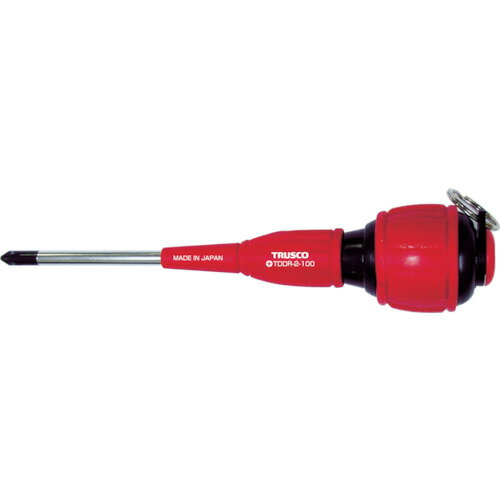 トラスコ中山（TRUSCO）　落下防止電工ドライバー +2×100　【品番：TDDR-2-100】