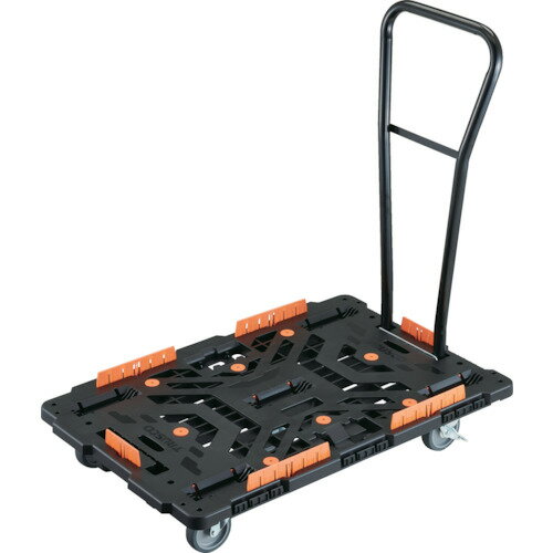 トラスコ中山（TRUSCO）　TRUSCO　連結式樹脂製平台車　ビートル　900X600　自在5輪　内2輪ストッパー付　脱着式ハンドル付　コボレ止めセット付　【品番：BT900KJ5S2H-E100】(4)