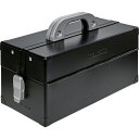トラスコ中山(TRUSCO) TRUSCO 両開きツールボックス 二段式 つや消しブラック W370xD185xH215 【品番:CTD-370-MBK】
