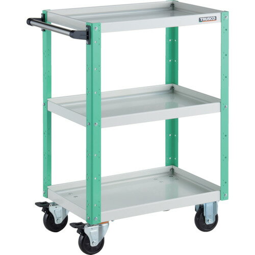 トラスコ中山（TRUSCO）　TRUSCO　ツールワゴン　イーグルワゴン　600X400XH880　ホワイト／ヤンググリーン　【品番：EGW-963-WYG】