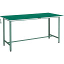 【法人限定】トラスコ中山(TRUSCO) TRUSCO 軽荷重立作業台(300kg)HAE型 1800X900XH902 帯電防止マット張り グリーン色 【品番:HAE-1809D】