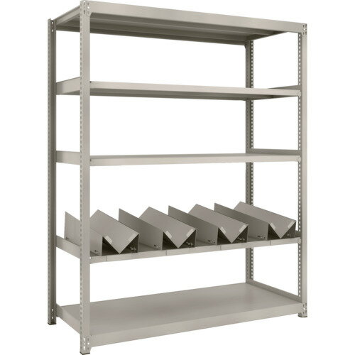 【別途送料あり】トラスコ中山（TRUSCO）　TRUSCO　スチールラック　M2型軽中量棚　1460X600XH1800　缶受X4付　【品番：M2-6565-KU4】