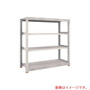 【別途送料あり】トラスコ中山(TRUSCO) TRUSCO スチールラック M5型中量棚 1200×471×H1200 4段 単体 免震樹脂ベース付 ネオグレー...