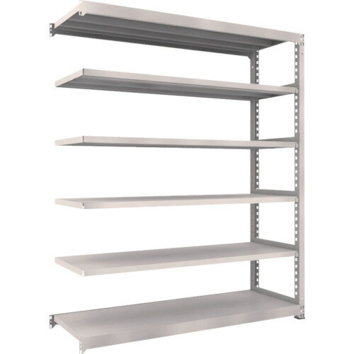 トラスコ中山（TRUSCO）　TRUSCO　スチールラック　M5型中量棚　1800×571×H2100　6段　連結　ネオグレー　【品番：M5-7666B】