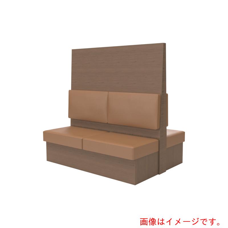 【別途送料あり】トラスコ中山（TRUSCO）　TRUSCO　ミーティングベンチダブル　H1800XW1200XD1150木目タークブラウン　生地レザーブラウン　【品番：MBW64DBLBR】