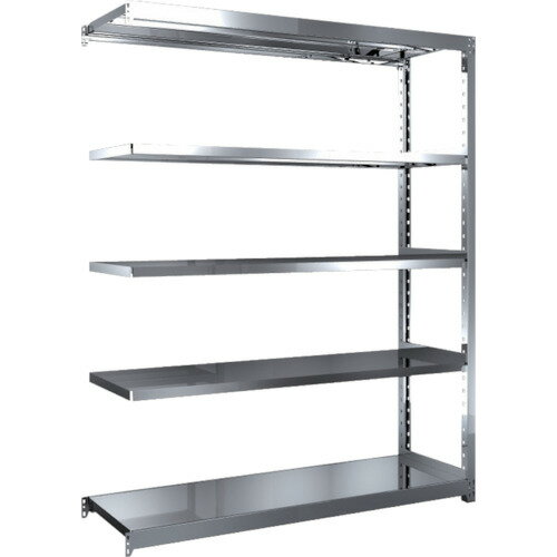 【法人限定】トラスコ中山（TRUSCO）　TRUSCO　ステンレス棚　ステンレス軽中量棚　増結　W1460XD450XH1800　5段　【品番：SM2-6545B】