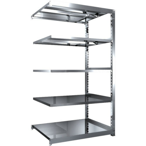 【別途送料あり】トラスコ中山（TRUSCO）　TRUSCO　ステンレス製中量ボルトレス棚　SM3型　W1200×D921×H2100　5段　連結　【品番：SM3-7495B】