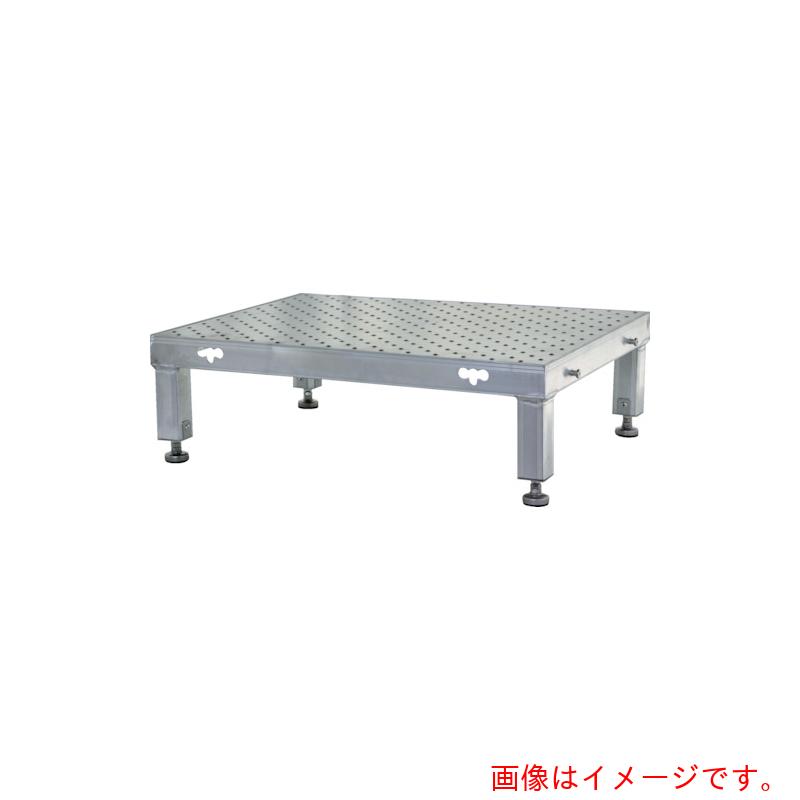トラスコ中山（TRUSCO）　TRUSCO　連結式アルミステップ（凸板タイプ）600X450　高さ90〜120　【品番：..