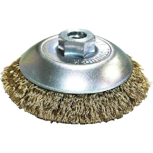 高島産業　ベベルブラシ　電動工具用　ベベル型　85xM10x67　真鍮メッキ鋼線0．25　【品番：BMR-085】