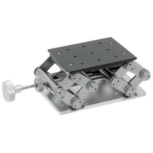 ツクモ工学　小型精密ラボジャッキ　中荷重・ステージ面／黒アルマイトタイプ　天板サイズ80×100mm　【..