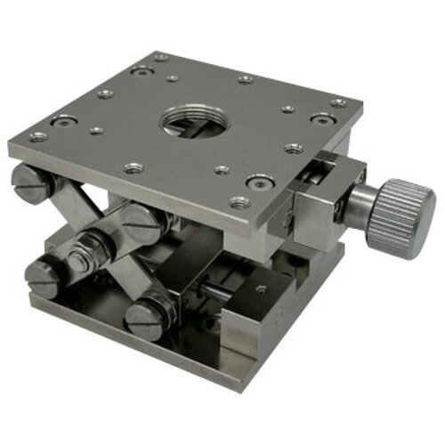 ツクモ工学　シングルパンタグラフ　超小型精密ラボジャッキ　シルバー　真空用　天板サイズ60×60mm　..