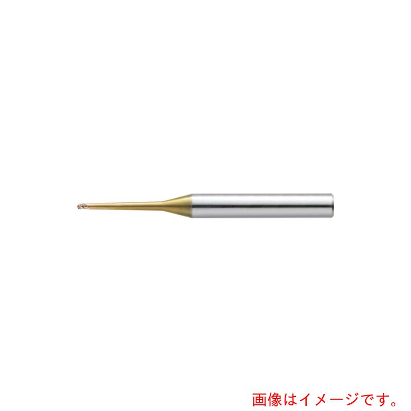 ユニオンツール　超硬3枚刃テーパネックボールエンドミル　R1×首下長36×首部テーパ角0．4×刃長1．6×全長80　
