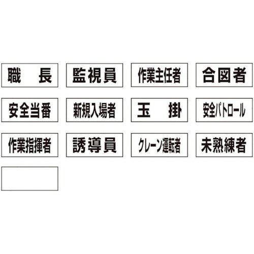 ユニット（UNIT）　作業専任者識別標識用ネームステッカー　【品番：377-492A】