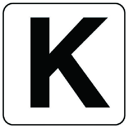 仕様 ●表示内容：K ●縦(mm)：150 ●横(mm)：150 ●摘要：粘着シール ●5枚1組 材質 ●PPステッカー 質量・質量単位 ●50.0g 【メーカー名】ユニット（株） 【メーカー品番】845-82K