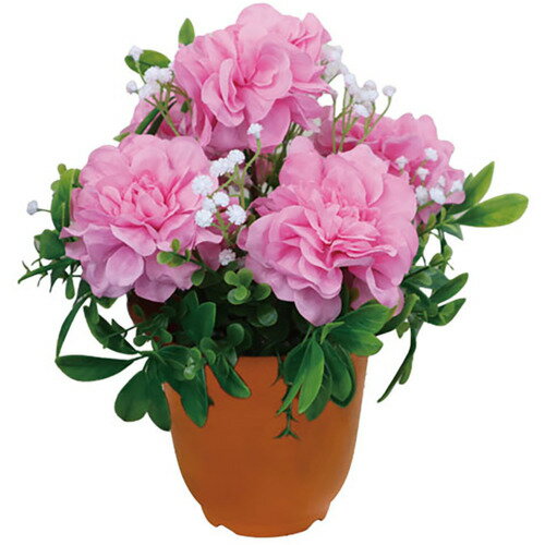 ユニット（UNIT）　造花鉢　ダリヤ（ピンク）　【品番：935-46】