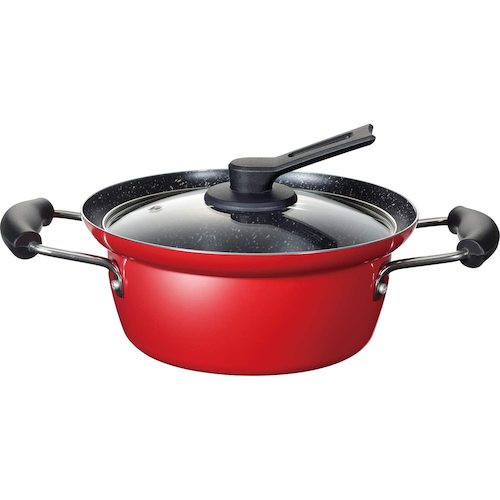 和平フレイズ　にこみーな　IH対応フチ付両手鍋20cm　【品番：RB-1695】□