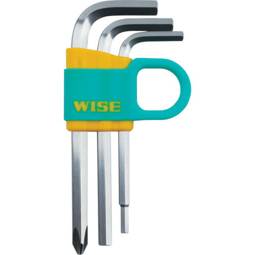 【メール便対応】フジ矢　WISE　価値ある3本組　六角レンチ（3／4／5／6mm）ドライバー（＋2）　【品番：WLP134-3S】(4.0)