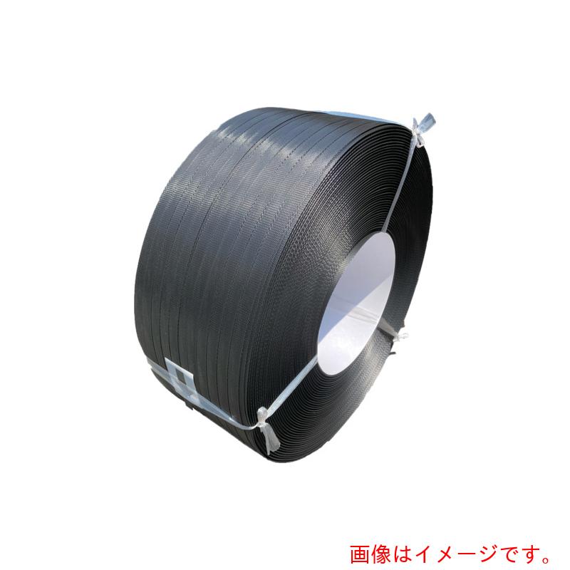 Packaging Materials - 【別途送料あり】ウッドプラスチックテクノロジー　ウッドプラスチック　再生PPバンド　グリーンライトバンド（機械用）eDH12　黒　12mm×3000m（厚み0．59mm） 2巻入　【品番：EDH12-K】
